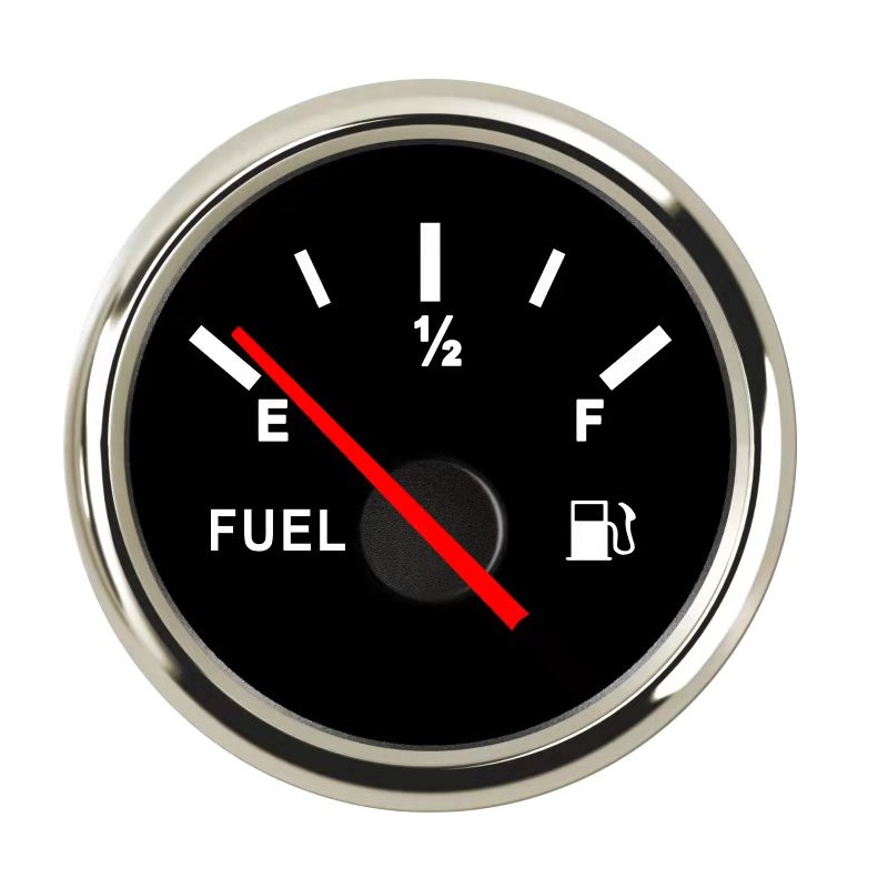 52mm 0~190 Ohm E-1/2-F for Motorcycle Generator Boat Automotive 12V 24V Backlight IP67 Waterproof Fuel Level Gauge