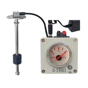 0-190 Ohm Marine Water Level Sensor Kit with Pointer Gauge - White Dial Tank Monitor for Boat Fresh Water, Grey Water & RV Holding Tanks, Yacht & Caravan Fluid Management
