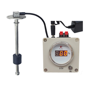 Flange MountFuel Level Sensor Kit with 0-5V Output Gauge for Mobile Diesel Generator Trailers, Towable Gensets & Portable Power Tank Monitoring