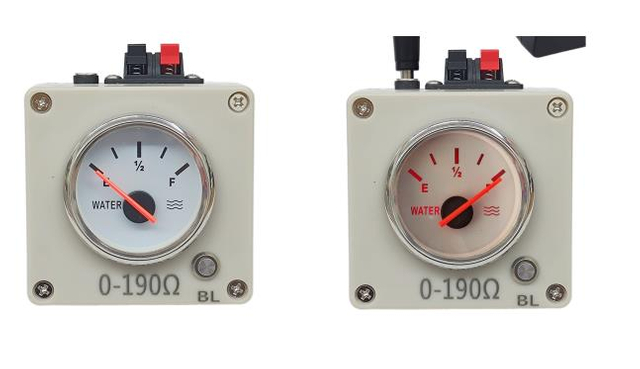 Water Level Sensor with Pointer White Water Level Gauge for Marine Water Tank Holding Water Tank 0-190ohm